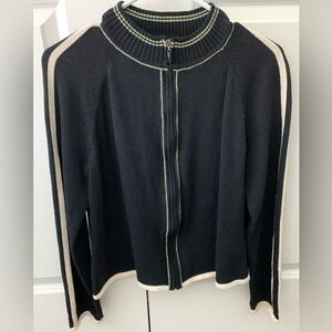 St. John Sport Zip Up Knit Top